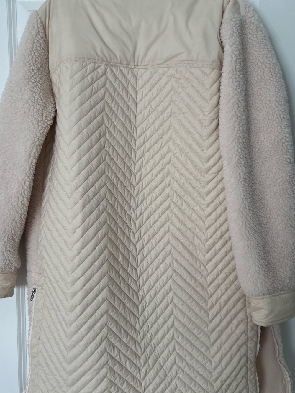 Athleta Cream Sherpa Long Teddy Coat - Picture 9 of 10